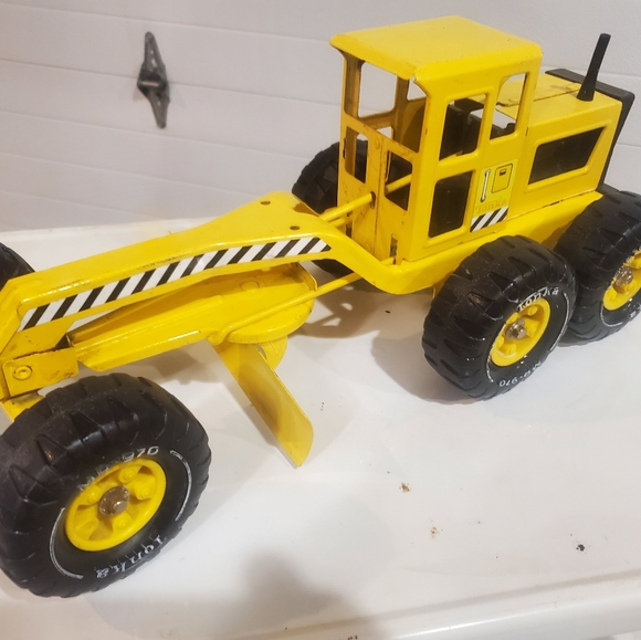 Vintage 70's TONKA MR-970 Road Grader Metal Yellow Construction Toy Vehicle 18” - Picture 3 of 12